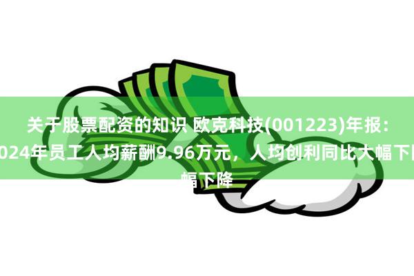 关于股票配资的知识 欧克科技(001223)年报：2024年员工人均薪酬9.96万元，人均创利同比大幅下降